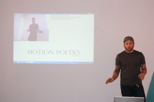 RRadam Adam Bradley demonstrates his Motion Poetry