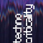 Cover of the zine, with the words "techno criticality" printed in a retro-pixel font.